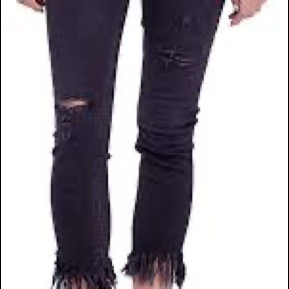 Free people great heights skinny jeans ankle length frayed hem 28 - Picture 5 of 8